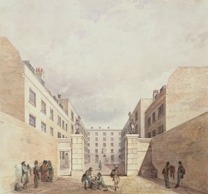 Veduta dei magazzini della Compagnia delle Indie Orientali da Cutler Street, 1836